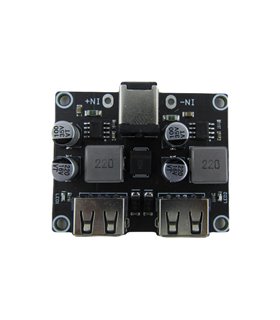 Преобразователь понижающий QC2.0 QC3.0 быстрая зарядка 2*USB FCP (18693) Преобразователь понижающий QC2.0 QC3.0 быстрая зарядка 2*USB FCP (18693)