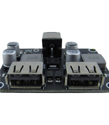 Преобразователь понижающий QC2.0 QC3.0 быстрая зарядка 2*USB FCP (18693)