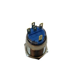 Антивандальная кнопка для лифта без фиксации 1 этаж 19мм синий цвет (18109)