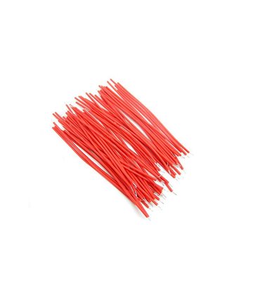 Изолированный кабель многожильный 26AWG UL1007 красный 80мм 10шт (15303)