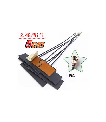 Встроенная антенна Wi-Fi 2.4G Bluetooth всенаправленная 5db Ipex (16365)