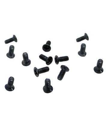 Винты с потайной головкой черные оцинкованные M2 5мм 10шт (15159)