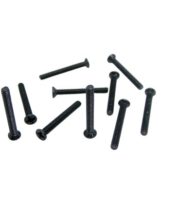 Винты с потайной головкой черные оцинкованные M2 16мм 10шт (15160)