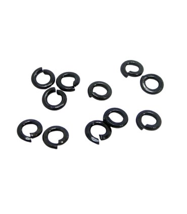 Пружинные шайбы штопор черные оцинкованные M2 10шт (15161)