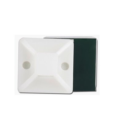 Площадка для крепления стяжек на липучке 25*25мм белая (16152)