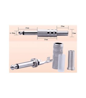 Штекер для аудио усилителя микрофона jack stereo 6.5 6.5мм металлический (16144)