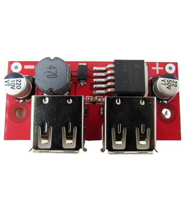 DC понижающий преобразователь LM2596 2xUSB 5В 3A (11616)