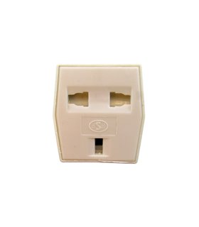 Универсальный переходник для розетки белый 250V 10A Germany (17393)