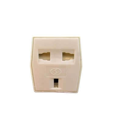 Универсальный переходник для розетки белый 250V 10A Germany (17393)