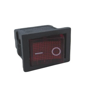 Переключатель KCD1-101 15*21мм 6A 250V красный 4pin (19063)