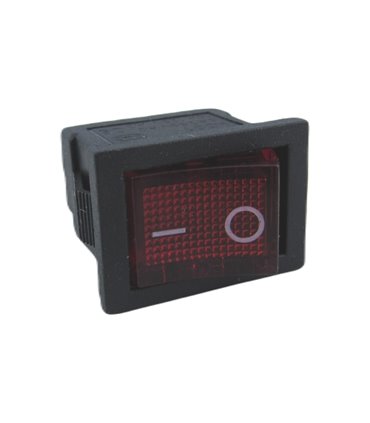 Переключатель KCD1-101 15*21мм 6A 250V красный 4pin (19063)