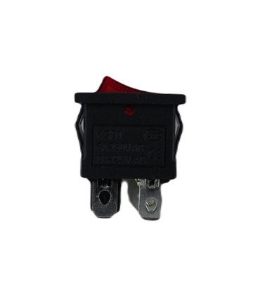 Переключатель KCD1-101 15*21мм 6A 250V красный 4pin (19063)