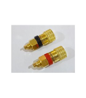 Пара клемм на приборный блок резьба 7.5мм красная и черная (16089)