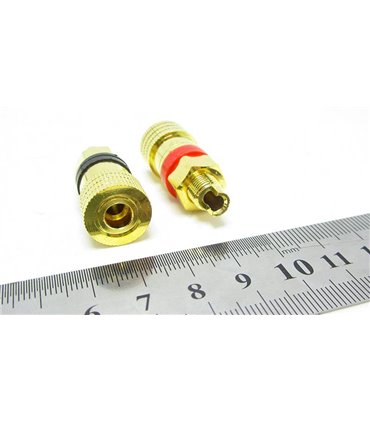 Пара клемм на приборный блок резьба 7.5мм красная и черная (16089)