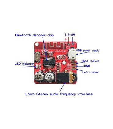 Модуль декодер MP3 Bluetooth 4.1 аудио приемник (15872)
