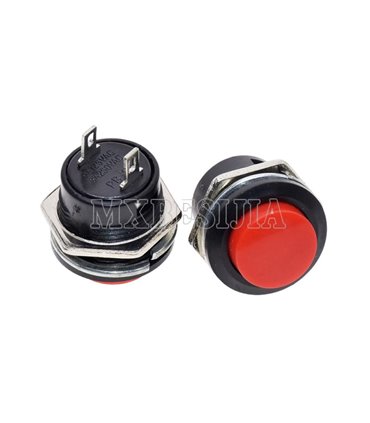 Кнопка без фиксации R13-507 16мм красная (17188)