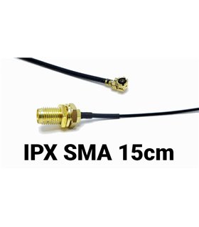 Пигтейл переходник с кабелем для антенны IPX на SMA 15см (16328)