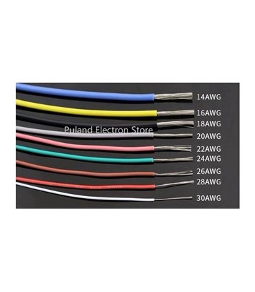 Монтажный кабель силиконовый 26awg UL3239 1.5мм 180С синий1м (17108)