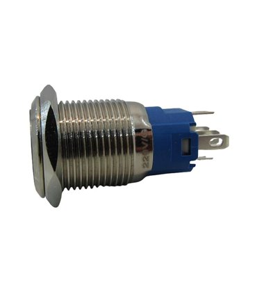 Кнопка антивандальная power 16мм selflock с фиксацией зеленая 220VAC (17223)