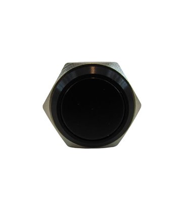 Кнопка антивандальная 16мм черная selflock с фиксацией 220VAC (17225)