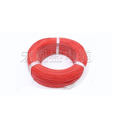 Силиконовый кабель высокотемпературный 3239 20AWG красный 0.5mm 3kV 1метр (15583)