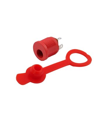 Затычка вставка заглушка разъема 5.5*2.1мм красная (17187)