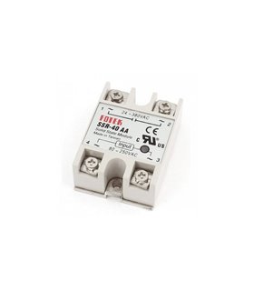 Однофазное твердотельное реле SSR-40AA 40А AC-AC (14166) Однофазное твердотельное реле SSR-40AA 40А AC-AC (14166)