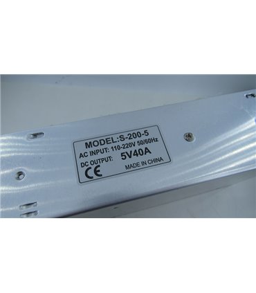 Блок питания в металлическом корпусе 5V 40A S-200-5 (18850)
