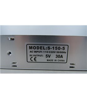 Блок питания в металлическом корпусе 5V 30A S-150-5 (18849) Блок питания в металлическом корпусе 5V 30A S-150-5 (18849)