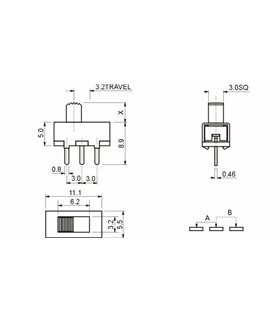 Двухпозиционный двухканальный переключатель SS12F17 (12032)
