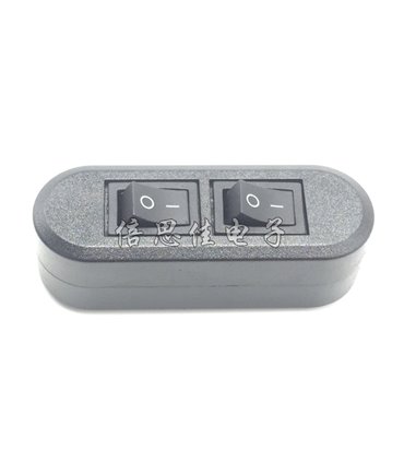 Двойной переключатель в корпусе 220V 6A (12028)